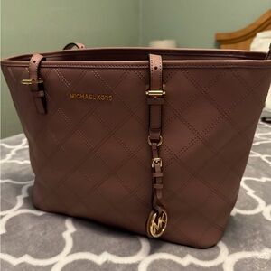 Michael Kors Tan Quilted Tote